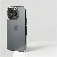 Coque de téléphone ultra-fine mate transparente PC+TPU pour iPhone 14 15 16 17 18 Pro Max, protection de l'objectif, antichoc, fabricant OEM ODM