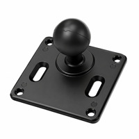 Plaque adaptatrice fixe VESA 75x75/100x100 avec rotule de 38 mm pour sécuriser les moniteurs portables et les accessoires TV/tablette