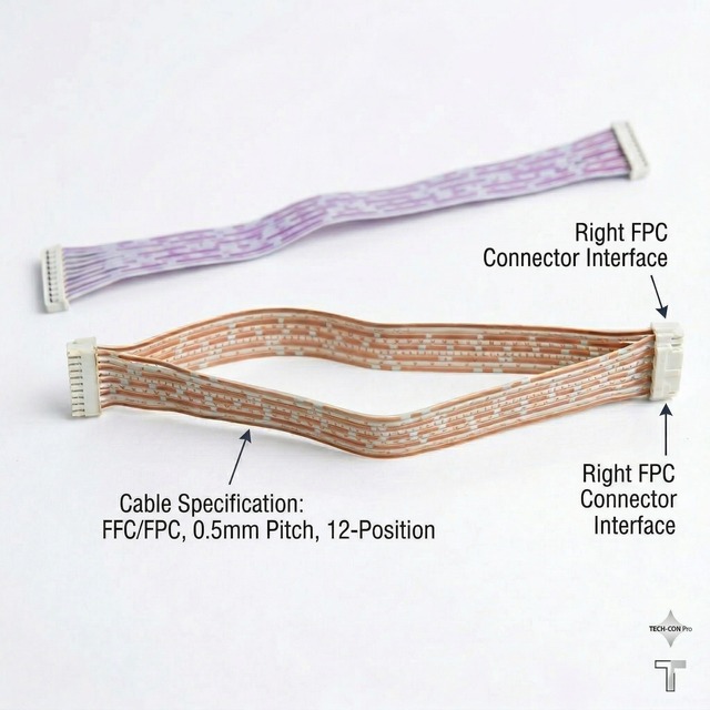 Custom Flexible Flat Ribbon Cable with Connector 0.5mm Pitch 10-60Pin Wired Ribbon Wire Harness for Medical Industrial Equipment