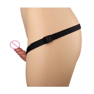 Double Vibrator Strap on <b>Dildo</b> Soft Silicone Adult Sex Toy G Spoint Stimulate Clitoris Massage Sex Toy for Gay &lesbian Couple - Product Image 6