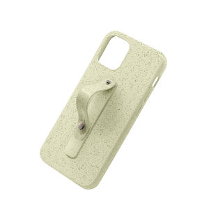TENCHEN Pour iPhone 12 écologique biodégradable compostable plante fibre recyclé dragonne doigt poignée de support de téléphone - Product Image 1