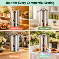Distributeur d'eau chaude commercial en acier inoxydable 35L 2500W à commande mécanique