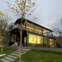 Planos CAD de Diseño Arquitectónico Exterior e Interior de Villa Moderna, Visualización 3D, Puertas/Ventanas de Vidrio Personalizadas, Aislamiento Térmico para Supermercados