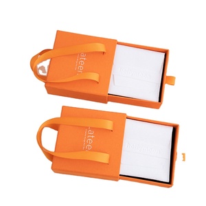 Custom Logo Microfiber Jewelry Pouch and Sliding Drawer Jewelry Packaging <b>Box</b> <b>Gift</b> Set with Handle for Ring Necklace <b>Earrings</b> - Product Image 2