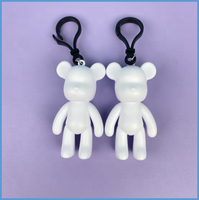 Modèles d'animaux en résine PVC faits à la main de 8 cm de haute qualité pour la Saint-Valentin, les fêtes et les célébrations, modèles de lapins et d'ours en PVC pour la création de bijoux DIY