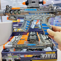 Pistolet lumineux clignotant électrique pour enfants avec jouet de pulvérisation garçon son lumière musique mitraillette jouet en plastique