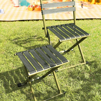 Tabouret de pêche portable personnalisé, pliable, Mazza, léger, pour le camping, petite chaise avec sangle en nylon