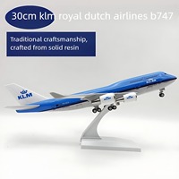 Modèle d'avion Boeing 747 à l'échelle 1:250, 30 cm, en résine, ornement statique solide, multi-style