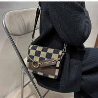 Sacs à main et sac à main de luxe à la mode, sacoche à épaule, damier, Mini sacs à bandoulière en tissu à rabat pour femmes