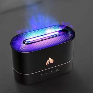 Diffuseur d'aromathérapie électrique commercial à flamme, construction en plastique, LED à changement de couleur, humidification ultrasonique pour la maison - Product Image 6