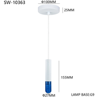 Lustre suspendu LED minimaliste de haute qualité pour hôtel et maison, avec câble et prises G9 pour escalier