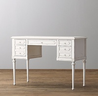Bureau en bois massif de chêne moderne American RH Furniture, table d'ordinateur pour enfants, coiffeuse pour salon