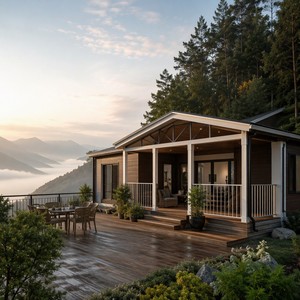 Villa de luxe SUNRISE à deux étages, duplex, maison conteneur de 40 pieds, extensible, préfabriquée, moderne, entièrement meublée - Product Image 1
