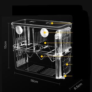 Duurzame <span class=keywords><strong>aquarium</strong></span> kweekincubator, transparant acryl, milieuvriendelijk plastic, rechthoekige kweekbak voor visjongen, isolatiebox voor vissen - Product Image 6