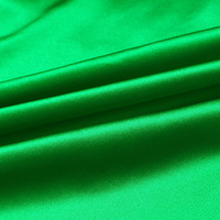 Tissu en satin charmeuse 100% soie, non toxique, tissé uni, teint, largeur 16 mm, 45 pouces, vert émeraude, respirant, pour robe, costume de mariage pour filles