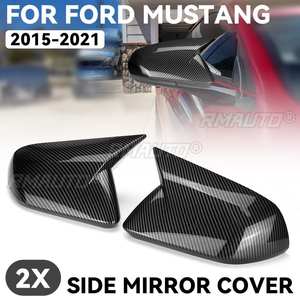 Paire de coques de rétroviseurs latéraux en fibre de carbone pour Ford Mustang 2015 2016 2017 2018 2019 2020 2021 - Product Image 1