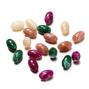 Acrylic Oval Beads 12x8mm Multicolor <b>For</b> Jewelry Making Loose Beads Ac2604 - Product Image 2