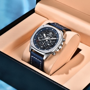 Montre à quartz pour homme BENYAR BY5222, marque de mode, calendrier, étanche, bracelet en cuir, lumineuse, rétro, élégante, Reloj - Product Image 3