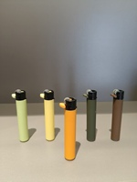 Briquet jetable en plastique Isqueiro, mini briquet à silex, au butane, design minimaliste sécurisé, certifié ISO9994
