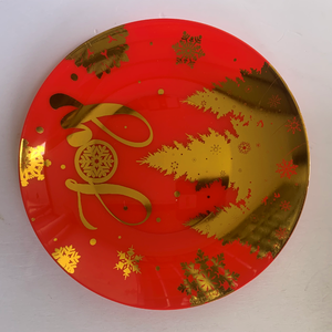 Assiettes en plastique flocon de neige Assiettes jetables blanches et argentées lourdes pour Noël - Product Image 3