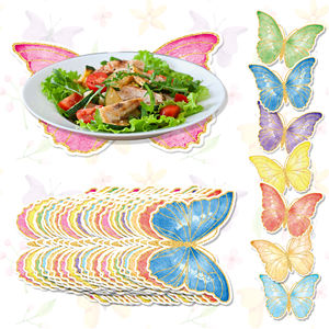 Napperons en papier jetables en forme de papillon pour décorations de mariage, anniversaire et fêtes printanières/estivales - Product Image 1