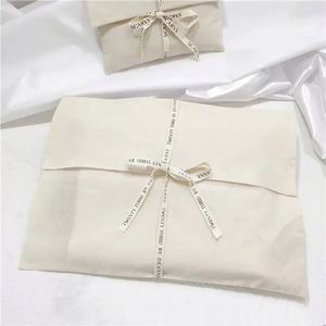 Sac cosmétique en toile de coton 100% recyclé avec fermeture éclair pour bijoux, cadeaux et rangement anti-poussière, emballage et impression écologiques - Product Image 3