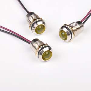 ไฟแสดงสถานะ<span class=keywords><strong>12</strong></span>มม. 0-220VAC/DC LED ไฟแสดงสถานะโลหะพร้อมสายตะกั่วยาว200มม. - Product Image 5