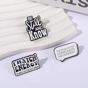 Renkli özel Metal el sanatları broş komik tırnaklar söyleyerek yaka rozetleri çocuklar ve arkadaşlar için komik emaye broş pimleri - Product Image 2