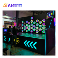 Simulateur de football interactif d'intérieur 2026, jeu de lancer, AR, lumières LED haute définition, métal, centre commercial, coordination œil-main