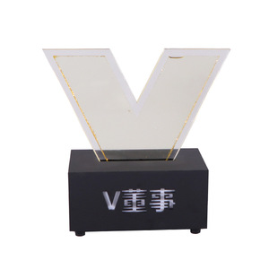 V Director <b>LED</b> Illuminated Sign Black Base 36V Rechargeable With <b>Light</b> Sand Effect For Restaurant VIP Table - Product Image 5