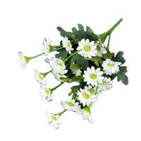 Buket Bunga Daisy Buatan 21 Tangkai, Bunga Palsu Buatan Tangan, Dekorasi Rumah & Hotel untuk Hari Valentine, Ornamen Pernikahan Grosir