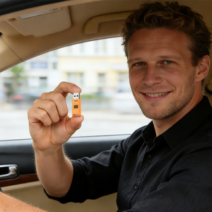 Orange Gray Metal Body Mini Wireless CarPlay Dongle <b>USB</b> <b>Car</b> Play <b>Adapter</b> - Product Image 1