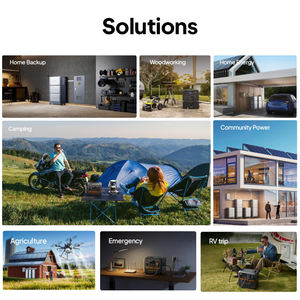 Station d'alimentation solaire portable haute capacité 110v 220v Lifepo4 Lithium Ion Cell pour l'extérieur 3000w 2400w <span class=keywords><strong>1200w</strong></span> 300w Générateur de camping - Product Image 2