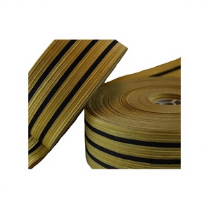 Dada 2 Bar Gold Black Garnitures tressées personnalisées pour uniformes, en maille de strass, lavables, confortables, en matériau bouillon/mylar - Product Image 3