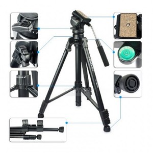 Yunteng Trépied VCT-880 880 Trépied en aluminium portable pour appareils photo reflex numériques Canon Nikon <span class=keywords><strong>Sony</strong></span> - Product Image 3