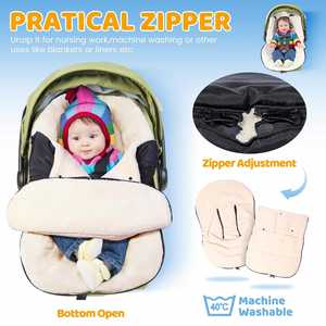 Fundas de Asiento de Coche para Bebés Recién Nacidos de Invierno, Manta Envolvente para Bebés con Forro Polar Ultra Suave - Product Image 6