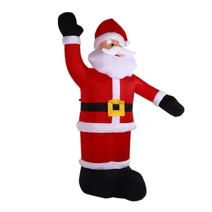 Hot Sale Presents Inflatable 8ft Christmas Inflatable Santa Holiday Yard Decoration with LED Lights