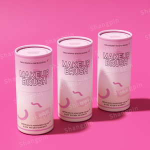 Phân Hủy Sinh Học Màu Hồng Make-Up Công Cụ Giấy Ống Xi Lanh UV In Mỹ Phẩm Lông Mi Trang Điểm Bàn Chải Bao Bì Ống - Product Image 4