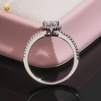 Bague de fiançailles en moissanite halo poire 1CT 5*8mm, bague en argent S925, bande fendue, couleur D, VVS, certifiée GRA, pour femmes