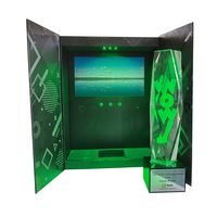 Boîte cadeau vidéo en papier plié fait main avec motif personnalisé, écran LCD, emballage rose, brochure et carte d'invitation – Excellent retour d'expérience