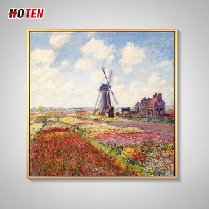 Cuadro <span class=keywords><strong>de</strong></span> Paisaje Pintado a Mano al Óleo Estilo Impresionista, Arte <span class=keywords><strong>de</strong></span> Pared en Lienzo, Tamaño Personalizado, Escena Rural Original, <span class=keywords><strong>Campo</strong></span> <span class=keywords><strong>de</strong></span> Trigo, Molino <span class=keywords><strong>de</strong></span> Viento - Product Image 3