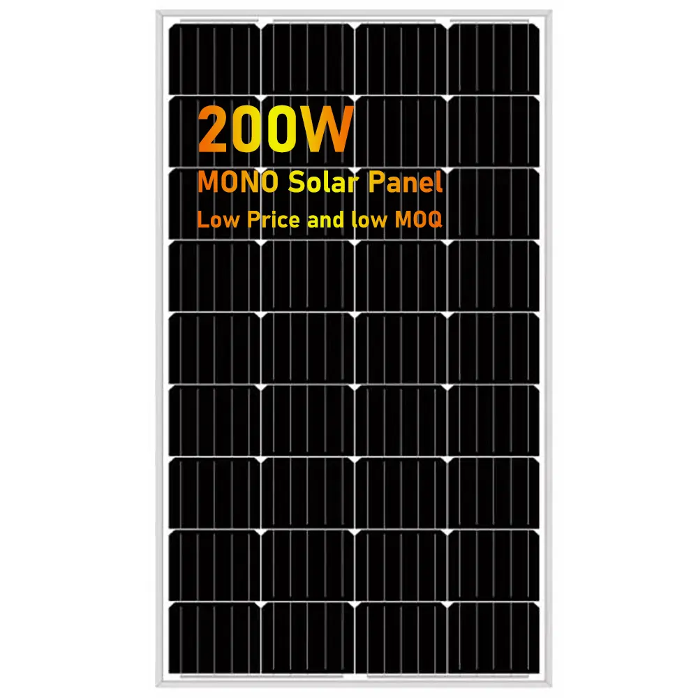 200 와트 태양 전지 패널 홈 태양 광 시스템 36V 18V 모노 태양 전지 패널 하프 컷 고효율 모듈 재고