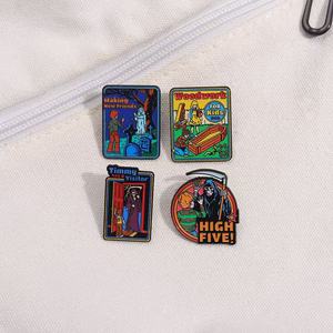 <span class=keywords><strong>Broche</strong></span> personnalisée en métal pour collection <span class=keywords><strong>de</strong></span> commémoration, badges et épingles <span class=keywords><strong>de</strong></span> revers sur le thème des châteaux et des parcs d'attractions d'animation - Product Image 3