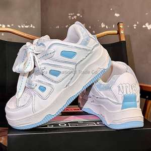 Zapatos Deportivos de Skateboarding Retro de Alta Calidad para Hombre, de Cuero Genuino Personalizado, con Suela de Goma Antideslizante para Verano, Casuales - Product Image 1