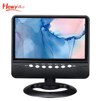 TV Digital LED Portabel Kecil dengan Baterai Isi Ulang 9" 10.1" UHF VHF Analog ATSC ISDB-T DVB-T2 Radio FM USB PVR