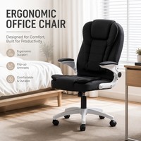 Chaise de bureau en cuir AOR avec poulie, design ergonomique, base pivotante, inclinaison réglable, pour la maison, la chambre, le bureau, le café internet, vente en gros d'usine