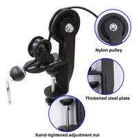 Appareil d'entraînement de force pour l'avant-bras PJ304, Exerciceur de bras de bureau, Machine à poulie de bureau pour entraînement musculaire, Accessoire de fitness pour le remodelage corporel