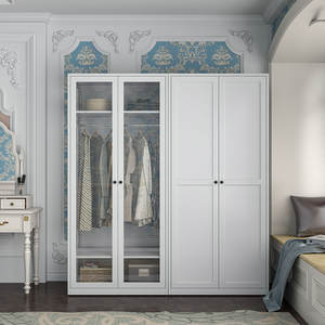 Armoire à vêtements en acier pour chambre à coucher, maison, appartement économique, petit espace, armoire de rangement modulaire simple - Product Image 2