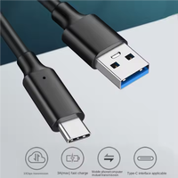 Kabel Data Tipe C 1m Kabel Data Tipe C USB3.2 Transmisi 10Gbps Kabel Hard Disk 3A 60WPD Kabel Pengisian Cepat