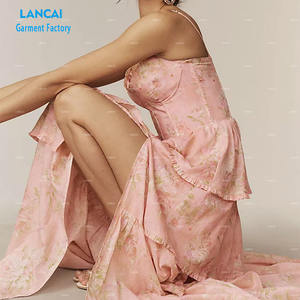 ชุดเดรสสำหรับผู้หญิงชุดเดรสสายรัดพิมพ์ลายสง่างาม - Product Image 4